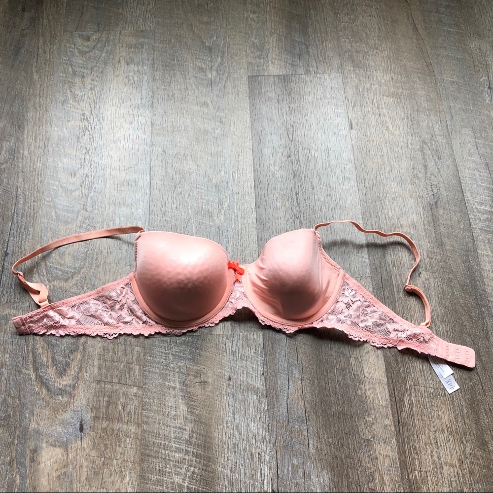 Peach Lace Bra